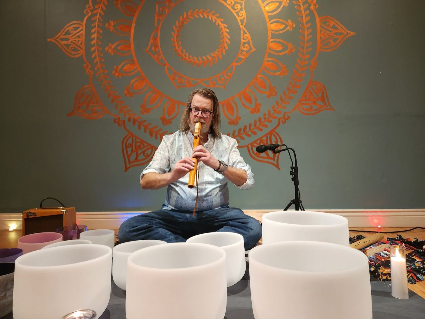 Doug Knaphus playing Native American flute